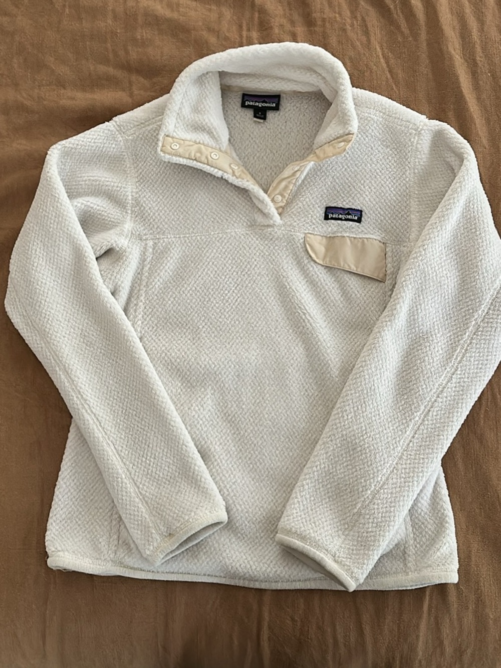 Patagonia Cream Women's Snap-Front Fleece Pullover